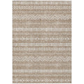 8 X 10 Brown And Beige Southwestern Washable Indoor Outdoor Area Rug
