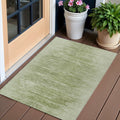 3 X 5 Artichoke Green And Fern Green Abstract Washable Indoor Outdoor Area Rug