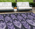 8 X 10 Purple Lavender And Plum Southwestern Washable Indoor Outdoor Area Rug