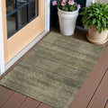 3 X 5 Brown Beige And Taupe Striped Washable Indoor Outdoor Area Rug