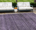 10 X 14 Plum Purple And Gray Striped Washable Indoor Outdoor Area Rug
