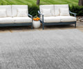 10 X 14 Gray And Silver Abstract Washable Indoor Outdoor Area Rug