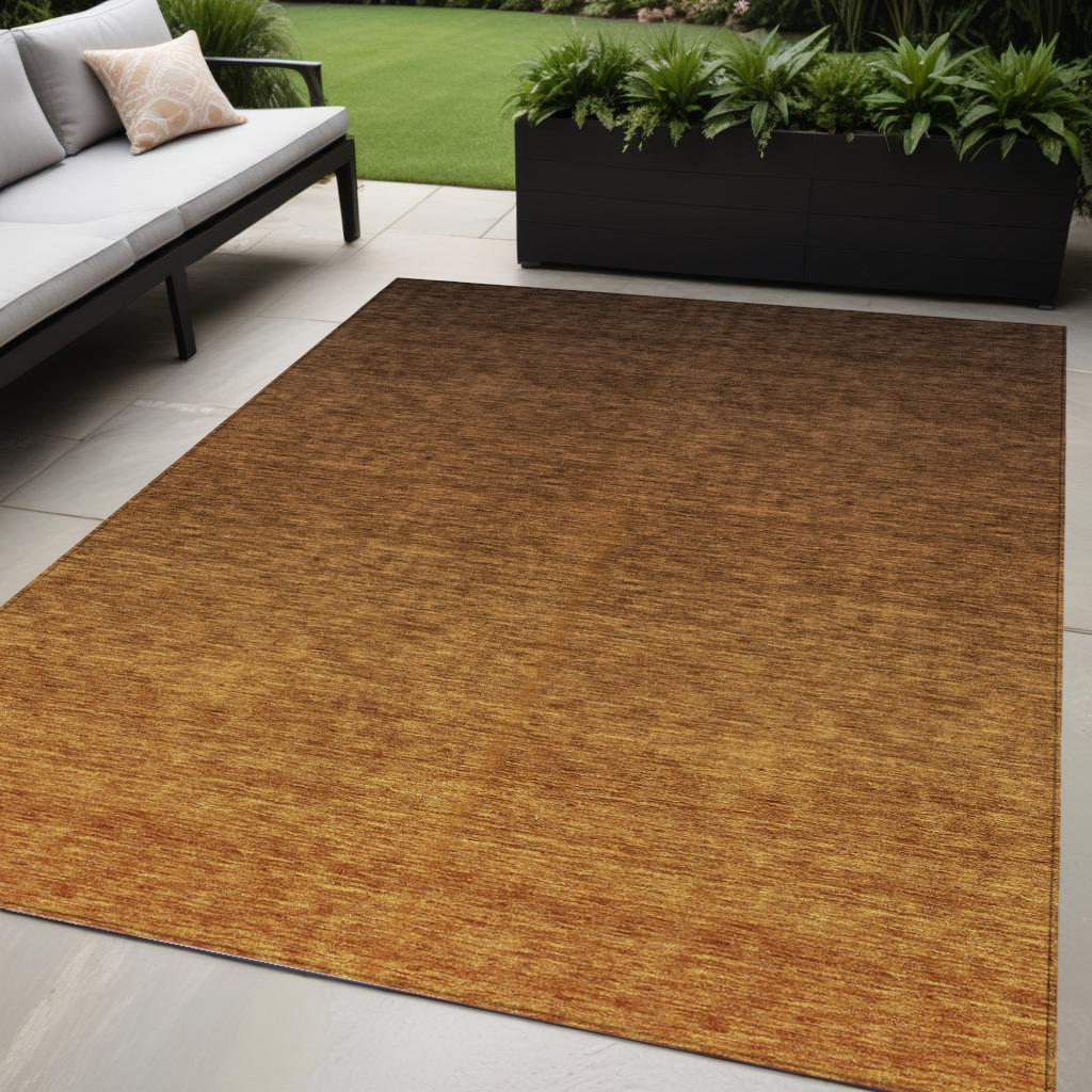 5 X 8 Chocolate And Brown Ombre Washable Indoor Outdoor Area Rug
