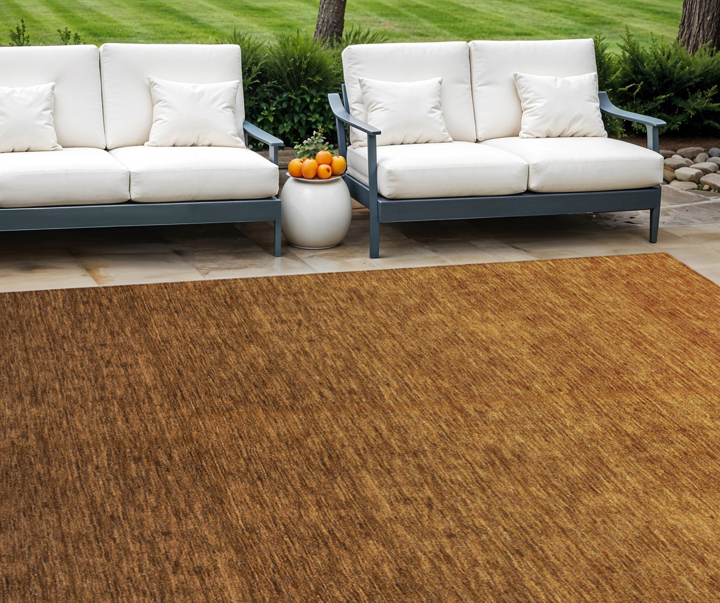 10 X 14 Chocolate And Brown Ombre Washable Indoor Outdoor Area Rug