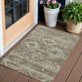 3 X 5 Brown Beige And Tan Southwestern Washable Indoor Outdoor Area Rug