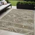 5 X 8 Brown Beige And Tan Southwestern Washable Indoor Outdoor Area Rug