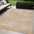 5 X 8 Coral And Salmon Abstract Washable Indoor Outdoor Area Rug