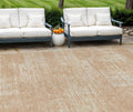 8 X 10 Coral And Salmon Abstract Washable Indoor Outdoor Area Rug