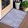 3 X 5 Lavender Purple And Lilac Abstract Washable Indoor Outdoor Area Rug