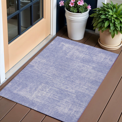 3 X 5 Lavender Purple And Lilac Abstract Washable Indoor Outdoor Area Rug