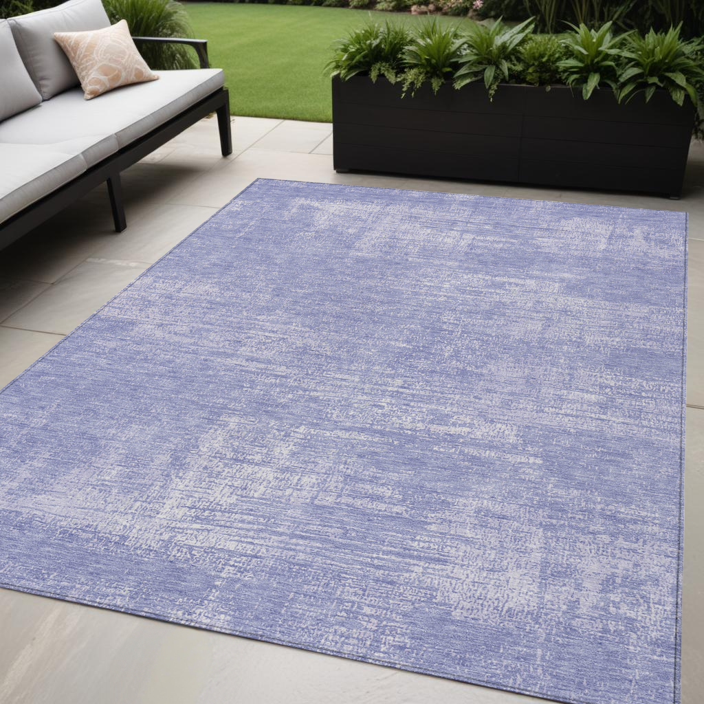 5 X 8 Lavender Purple And Lilac Abstract Washable Indoor Outdoor Area Rug