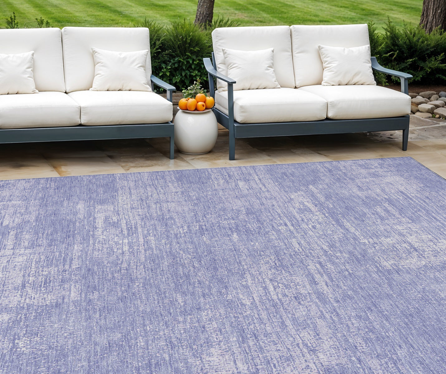 10 X 14 Lavender Purple And Lilac Abstract Washable Indoor Outdoor Area Rug