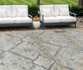 8 X 10 Beige Taupe And Tan Floral Washable Indoor Outdoor Area Rug