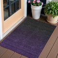 3 X 5 Eggplant Purple And Charcoal Abstract Washable Indoor Outdoor Area Rug