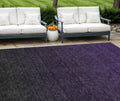 8 X 10 Eggplant Purple And Charcoal Abstract Washable Indoor Outdoor Area Rug