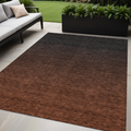 5 X 8 Orange And Charcoal Abstract Washable Indoor Outdoor Area Rug