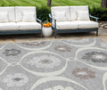 9 X 12 Gray Charcoal And Brown Medallion Washable Indoor Outdoor Area Rug