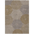 3 X 5 Taupe Beige And Green Geometric Washable Indoor Outdoor Area Rug