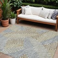8 X 10 Taupe Gray And Beige Floral Washable Indoor Outdoor Area Rug