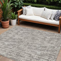 10 X 14 Taupe And Beige Tribal Washable Indoor Outdoor Area Rug