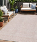 5 X 8 Pink And Gray Geometric Washable Indoor Outdoor Area Rug