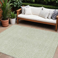 10 X 14 Artichoke Green And Gray Geometric Washable Indoor Outdoor Area Rug