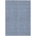 3 X 5 Navy Blue And Gray Geometric Washable Indoor Outdoor Area Rug