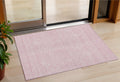 3 X 5 Pink And Silver Geometric Washable Indoor Outdoor Area Rug