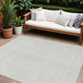 9 X 12 Silver And Gray Geometric Washable Indoor Outdoor Area Rug
