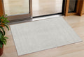 3 X 5 Taupe And Silver Geometric Washable Indoor Outdoor Area Rug