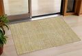 3 X 5 Gold And Beige Geometric Washable Indoor Outdoor Area Rug