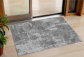3 X 5 Gray And Charcoal Geometric Washable Indoor Outdoor Area Rug