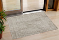 3 X 5 Taupe And Beige Geometric Washable Indoor Outdoor Area Rug