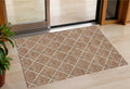 3 X 5 Brown Copper And Beige Geometric Washable Indoor Outdoor Area Rug