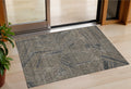 3 X 5 Brown Black And Gray Geometric Washable Indoor Outdoor Area Rug
