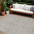 9 X 12 Taupe And Gray Geometric Washable Indoor Outdoor Area Rug