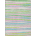 10 X 14 Mint Green Pink And Blue Striped Washable Indoor Outdoor Area Rug