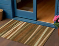3 X 5 Brown Copper And Beige Striped Washable Indoor Outdoor Area Rug