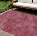 10 X 14 Red Washable Indoor Outdoor Area Rug