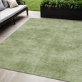 5 X 8 Green Washable Indoor Outdoor Area Rug