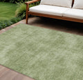 9 X 12 Green Washable Indoor Outdoor Area Rug