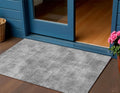 3 X 5 Gray Washable Indoor Outdoor Area Rug
