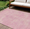 10 X 14 Pink Washable Indoor Outdoor Area Rug