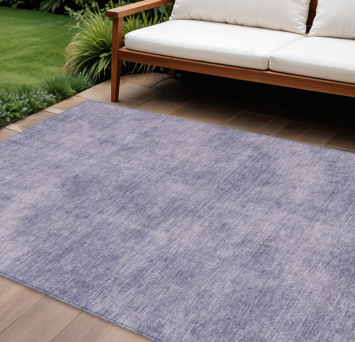 9 X 12 Purple Washable Indoor Outdoor Area Rug