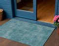 3 X 5 Teal Blue Washable Indoor Outdoor Area Rug