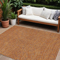 9 X 12 Brown Gray And Gold Polka Dot Washable Indoor Outdoor Area Rug
