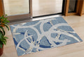 3 X 5 Gray Abstract Washable Indoor Outdoor Area Rug