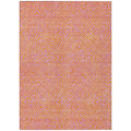 3 X 5 Pink And Copper Abstract Washable Indoor Outdoor Area Rug