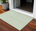 3 X 5 Mint Green And Beige Ogee Washable Indoor Outdoor Area Rug