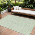 9 X 12 Mint Green And Beige Ogee Washable Indoor Outdoor Area Rug